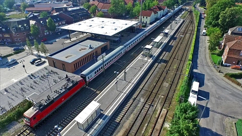 Bahnhof Meppen Luftbild 2016