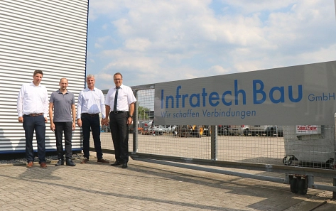 Bürgermeister Knurbein besucht Infratech Bau GmbH © Stadt Meppen