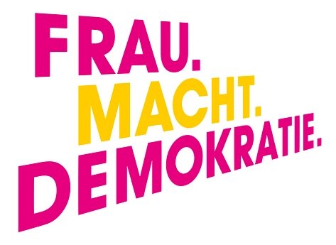 Logo des Projektes FRAU.MACHT.DEMOKRATIE © Gleichberechtigung und Vernetzung e.V.