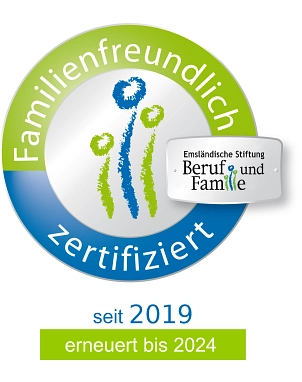 Gütesiegel Familienfreundlich_ seit 2019 bis 2024 © Stadt Meppen