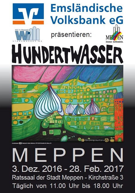 Hundertwasser-Ausstellung in Meppen © Stadt Meppen