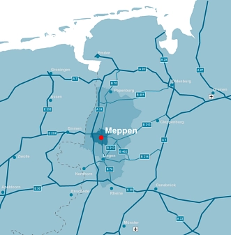 Lage Stadt Meppen © Stadt Meppen