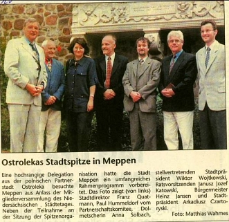 Teilnehmer aus Ostroleka an der Mitgliederversammlung des NST © Stadt Meppen