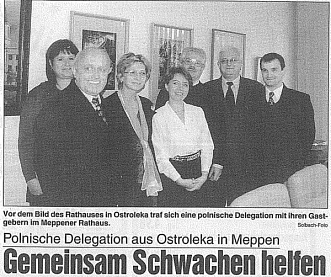 Vertreter der Stadt Ostroleka Nov. 2000 © Stadt Meppen